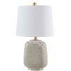 Lamps * | Brixton 23 In. Cream/Blue Table Lamp With White Shade By Safavieh