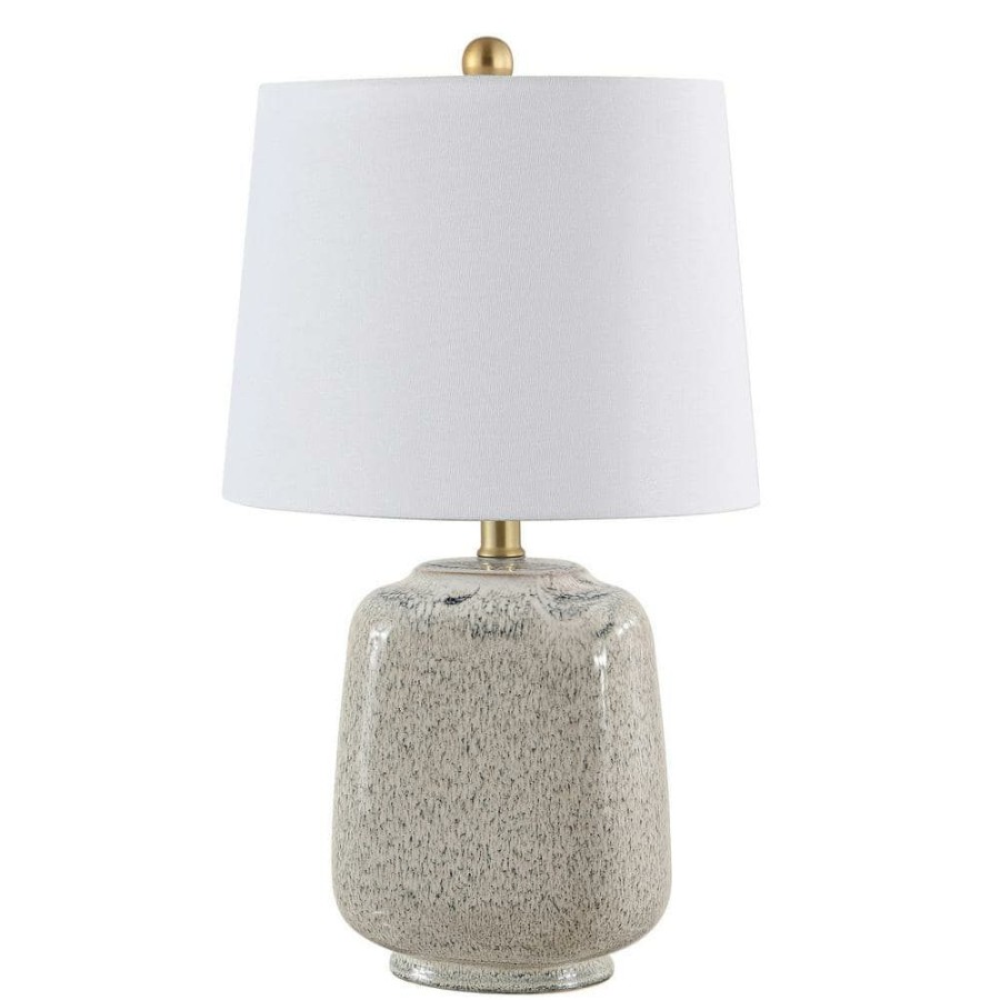 Lamps * | Brixton 23 In. Cream/Blue Table Lamp With White Shade By Safavieh