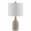 Lamps * | Gunnar 23 In. Sandy Table Lamp With White Shade By Safavieh