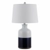 Lamps * | Dani 25.5 In. White/Navy Table Lamp With White Shade By Safavieh