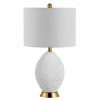 Lamps * | Kimli 24.5 In. White/Gold Table Lamp With White Shade By Safavieh