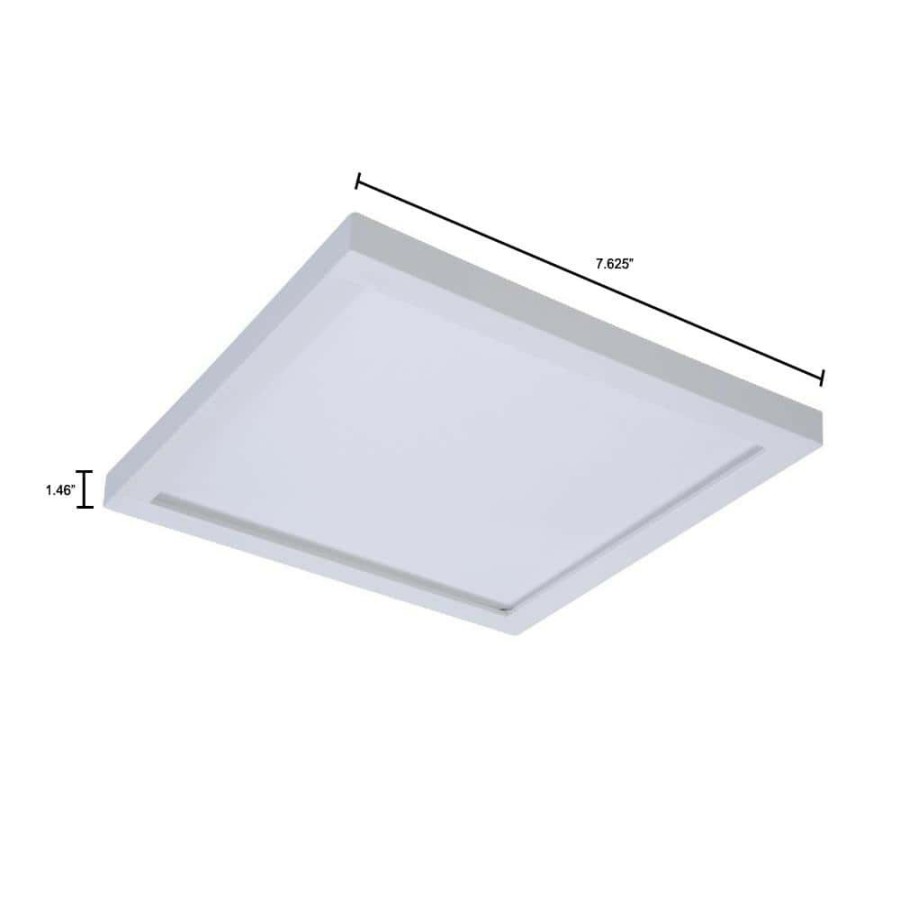 Recessed Lighting * | 6 In. White Integrated Led Recessed Square Trim Downlight 90 Cri 3500K Cct By Halo