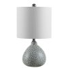 Lamps * | Blithe 17 In. Gray Crackle Table Lamp With White Shade By Safavieh