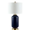 Lamps * | Amaia 26 In. Navy Table Lamp With White Shade By Safavieh