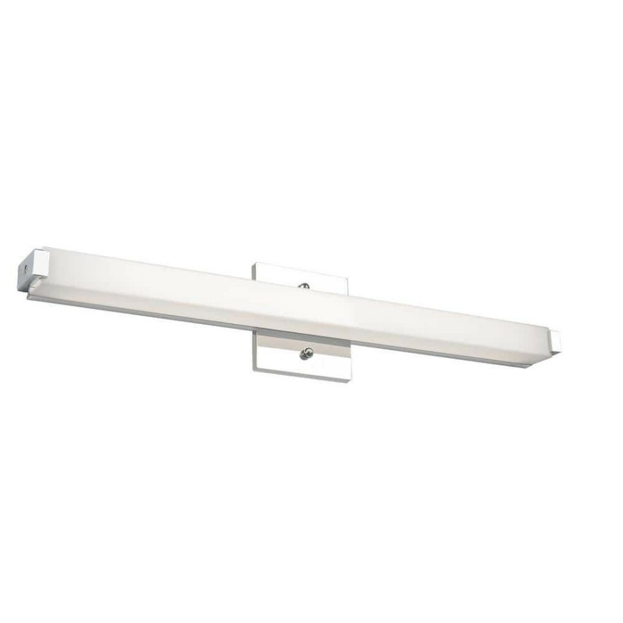 Vanity Lighting * | Nevaeh 1-Light Chrome 60-Watt Equivalence Integrated Led Bath Light By Radionic Hi Tech