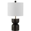 Lamps * | Lastra 20.5 In. Dark Brown Table Lamp With White Shade By Safavieh