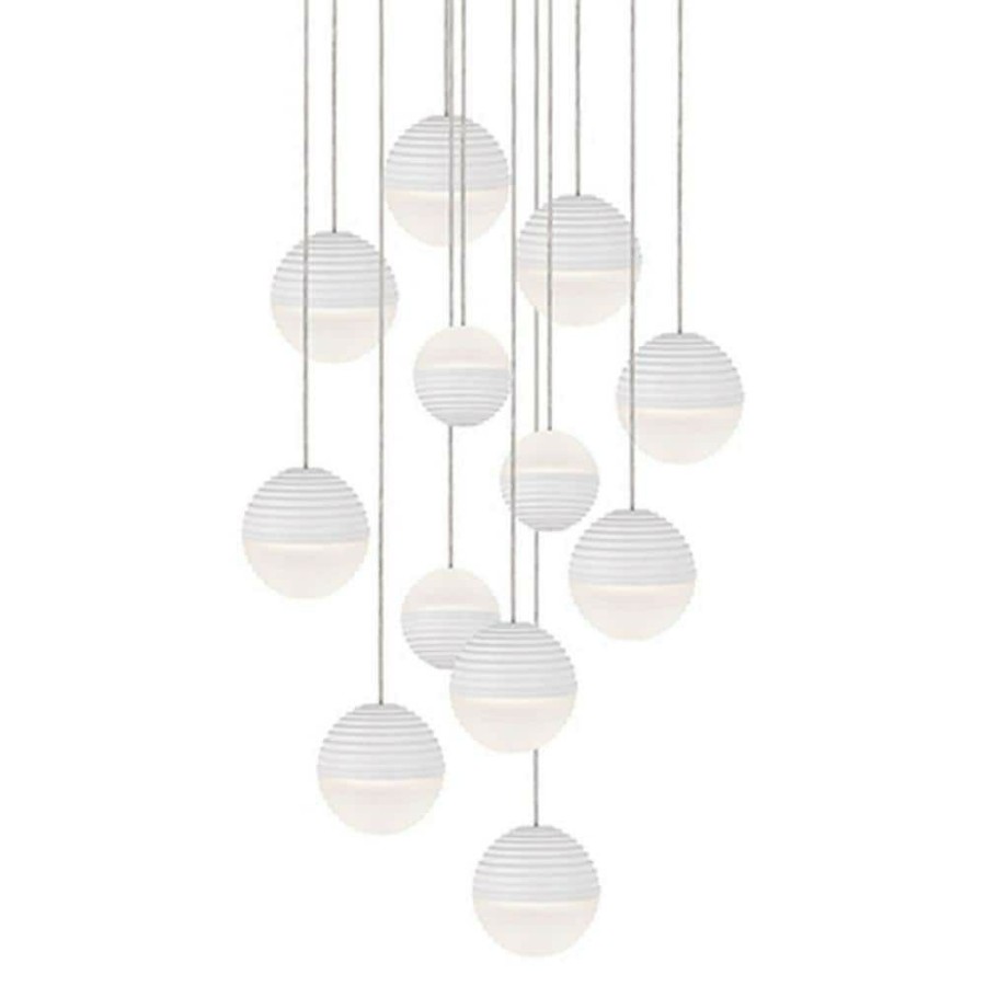 Chandeliers * | Jessa 1-Light 60-Watt Equivalence White Integrated Led Pendant By Radionic Hi Tech