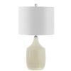 Lamps * | Secia 25 In. Cream Table Lamp With White Shade By Safavieh