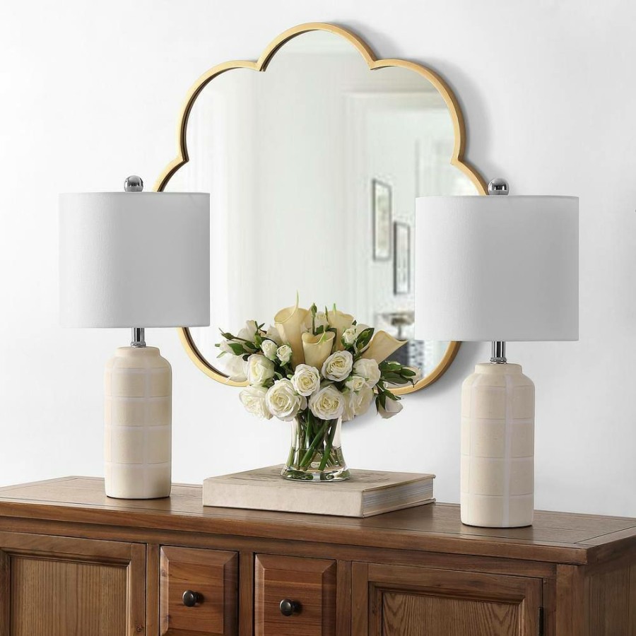 Lamps * | Rhett 21 In. Ivory Table Lamp With White Shade (Set Of 2) By Safavieh