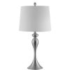 Lamps * | Bayan 28 In. Nickel Table Lamp With White Shade By Safavieh