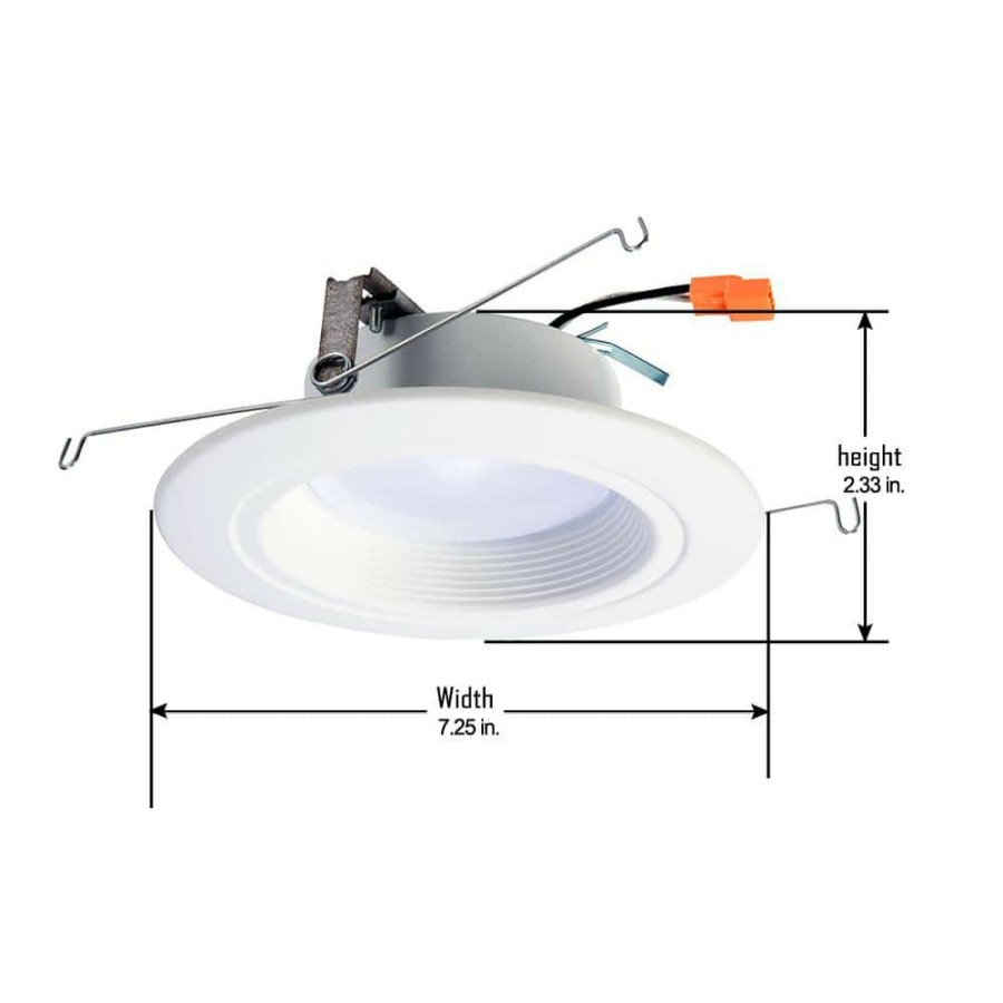 Recessed Lighting * | Rl 5 In. And 6 In. 2700K Cct Integrated Led White Recessed Light Retrofit Trim 90 Cri, Title 20 Compliant (6-Pack) By Halo