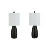 Lamps * | Arlia 24 In. Black Table Lamp With White Shade (Set Of 2) By Safavieh