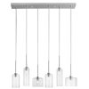 Pendant Lights * | Industrial Chic 6-Light Polished Chrome Horizontal Pendant By Radionic Hi Tech