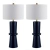 Lamps * | Ellaria 31 In. Navy Table Lamp With White Shade (Set Of 2) By Safavieh