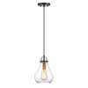 Pendant Lights * | Getir 7.5 In. 1-Light Bronze Mini Pendant Light With Teardrop Glass Shade By Kawoti